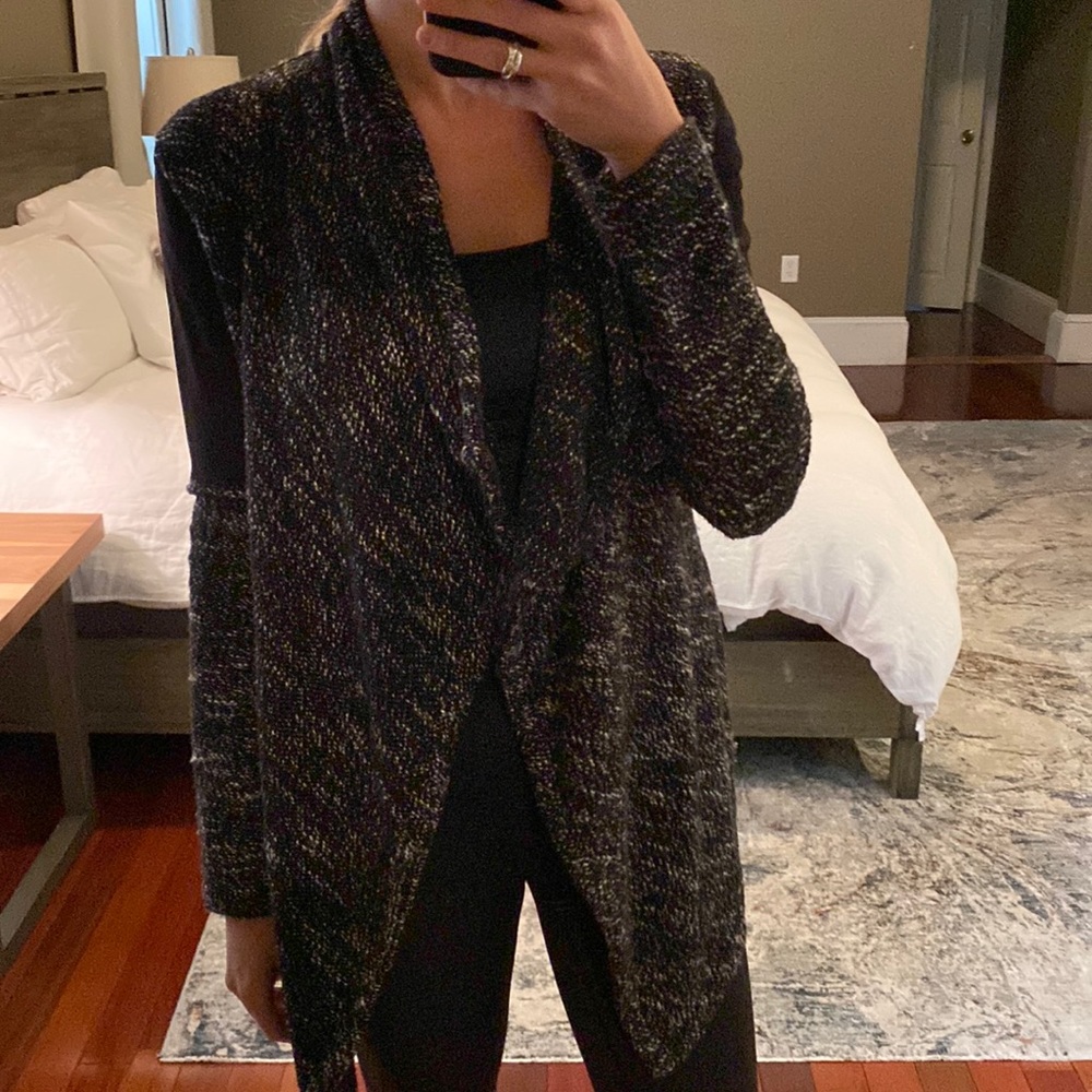 Black knit sweater.
